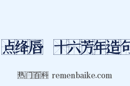 点绛唇·十六芳年造句是什么意思的图片
